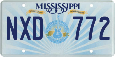 MS license plate NXD772
