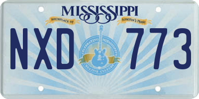 MS license plate NXD773