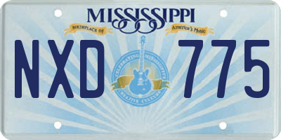 MS license plate NXD775