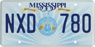 MS license plate NXD780