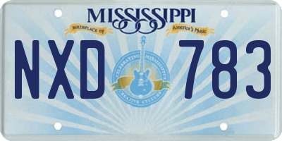 MS license plate NXD783
