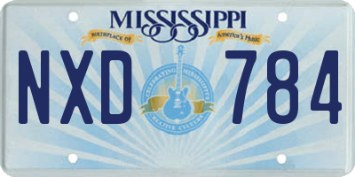 MS license plate NXD784