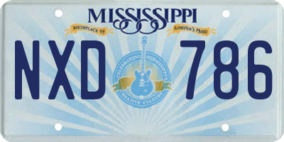 MS license plate NXD786