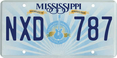 MS license plate NXD787