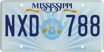 MS license plate NXD788