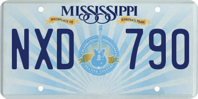 MS license plate NXD790