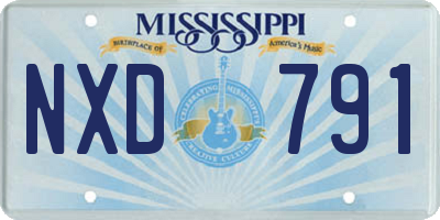MS license plate NXD791