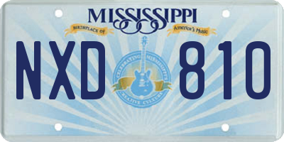 MS license plate NXD810