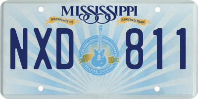 MS license plate NXD811