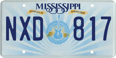 MS license plate NXD817