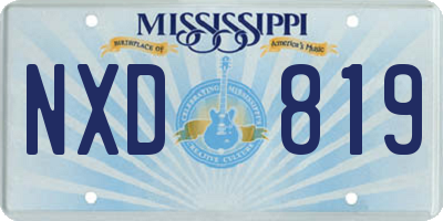MS license plate NXD819