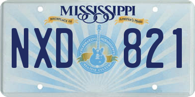 MS license plate NXD821