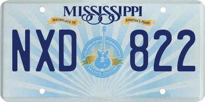 MS license plate NXD822