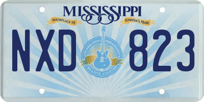 MS license plate NXD823
