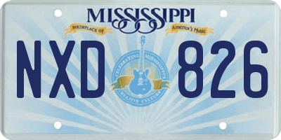 MS license plate NXD826