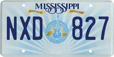 MS license plate NXD827