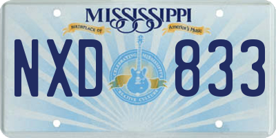 MS license plate NXD833
