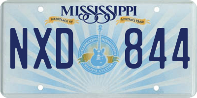 MS license plate NXD844