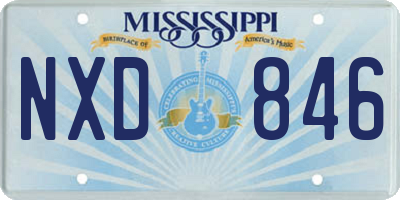 MS license plate NXD846