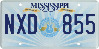MS license plate NXD855