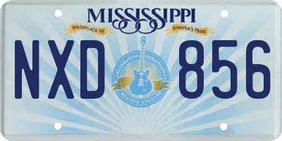 MS license plate NXD856