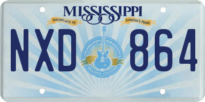 MS license plate NXD864