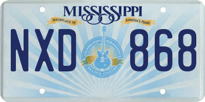 MS license plate NXD868