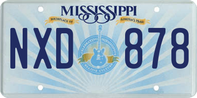 MS license plate NXD878