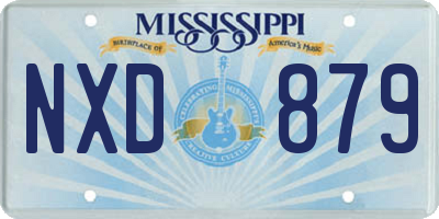 MS license plate NXD879