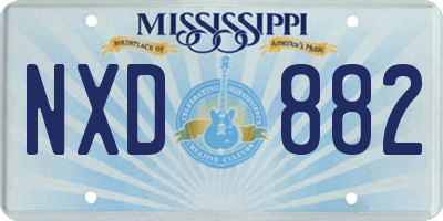 MS license plate NXD882