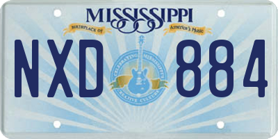 MS license plate NXD884