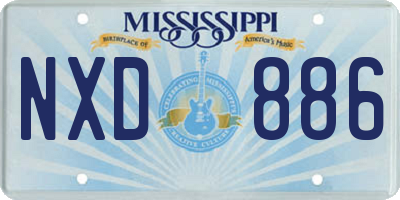 MS license plate NXD886