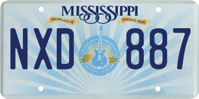 MS license plate NXD887