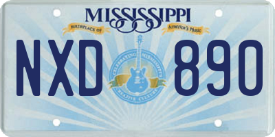 MS license plate NXD890
