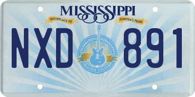 MS license plate NXD891