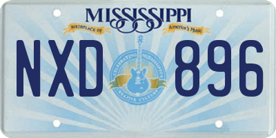 MS license plate NXD896