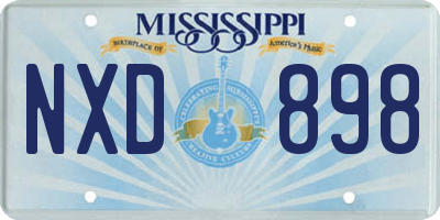 MS license plate NXD898
