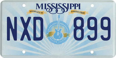 MS license plate NXD899