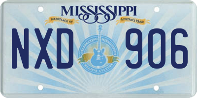 MS license plate NXD906