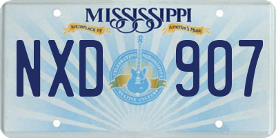 MS license plate NXD907