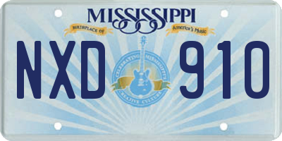 MS license plate NXD910