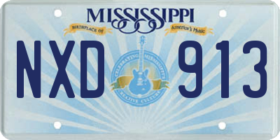MS license plate NXD913