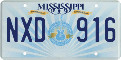 MS license plate NXD916