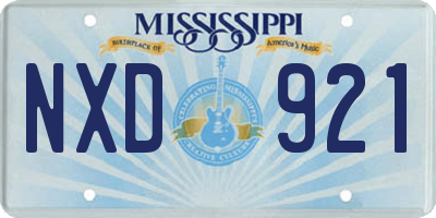 MS license plate NXD921