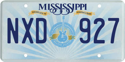 MS license plate NXD927