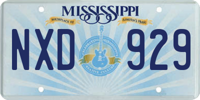 MS license plate NXD929