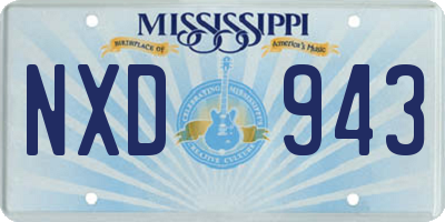 MS license plate NXD943