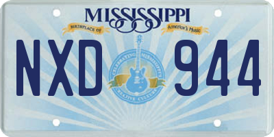 MS license plate NXD944