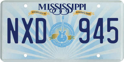 MS license plate NXD945