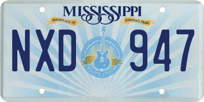 MS license plate NXD947